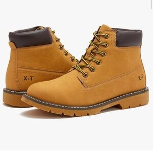 Men’s Earth Square Toe Leather Boots Durable 10-inch Pull-on Wellington Boots Men main image 4